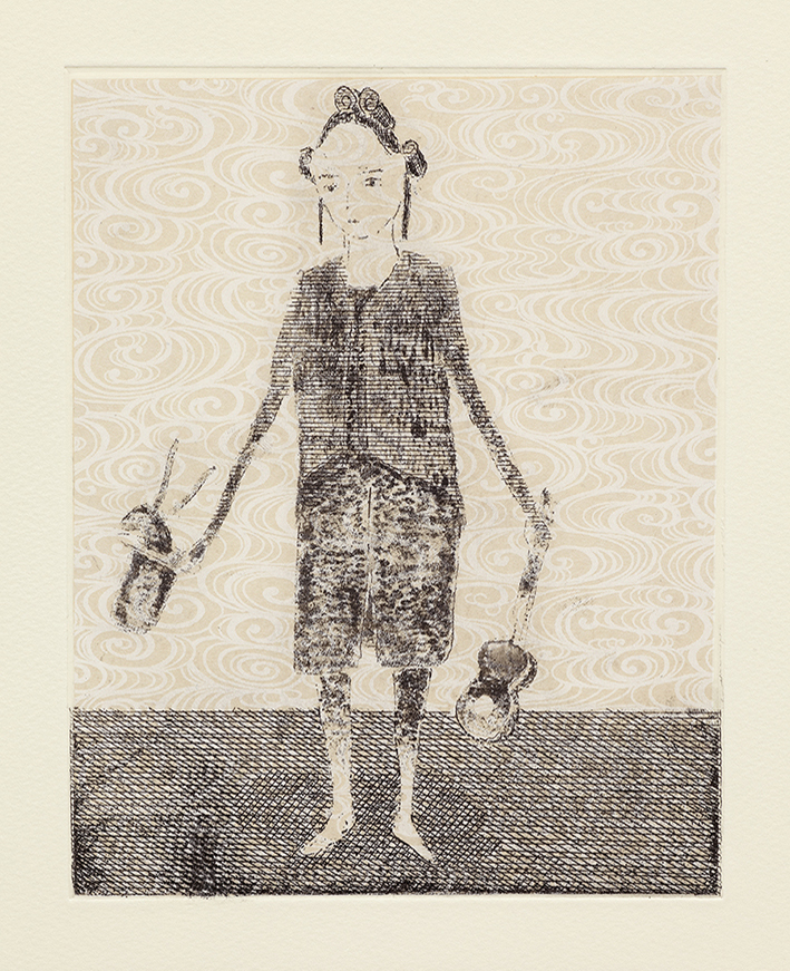 (Life and Loves of) Casanova (The Education), 34 x 28.5 cm, Etching, 2014