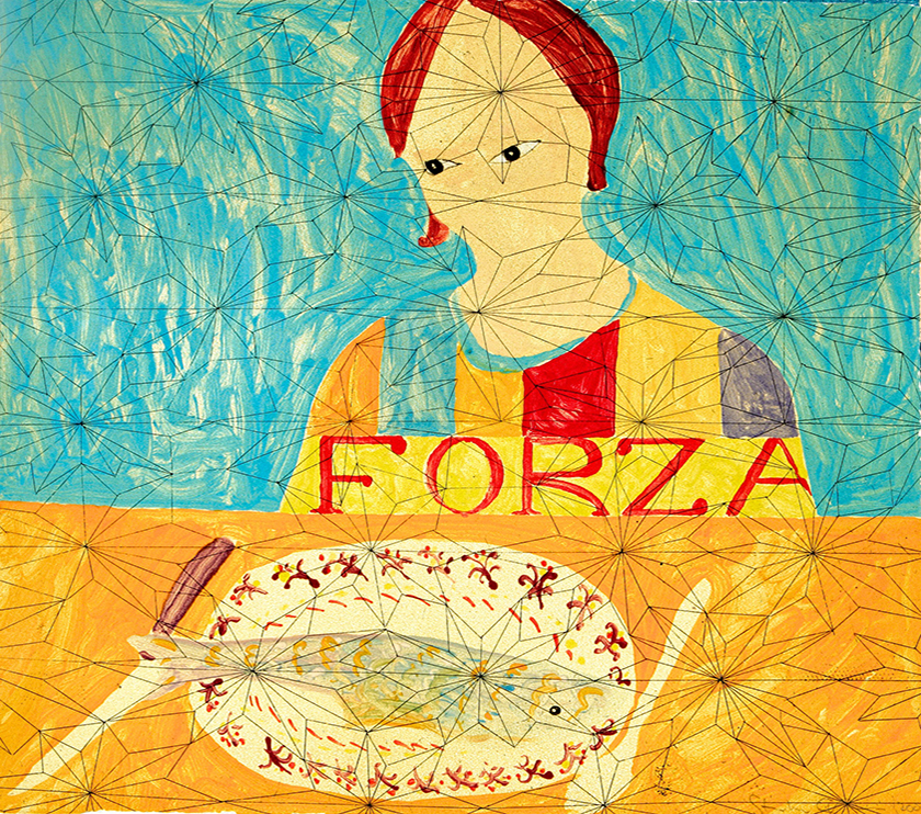 The Martyrdom of St Ursula (Forza), 39 x 44 cm, Monotype, 2005