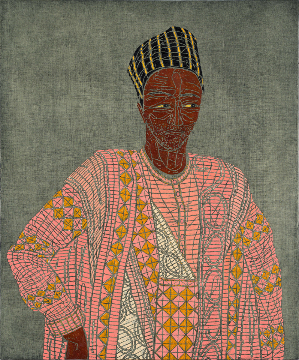 The Outliers (Portrait of Ali Farke Touré), 58 x 48 cm, Oil on Panel, 2022, Private Collection