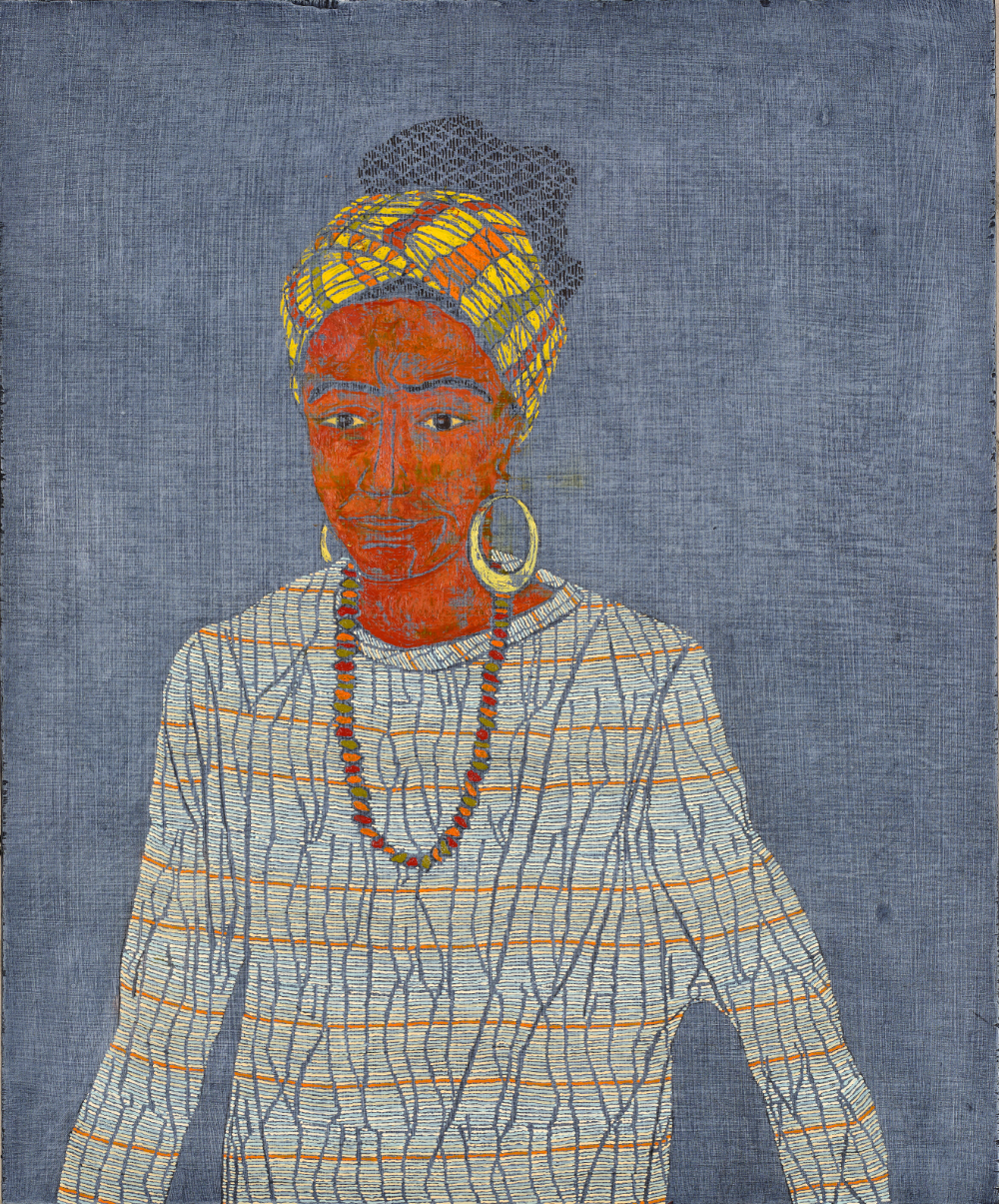 The Outliers (Portrait of May Ayim), 58 x 48 cm, Oil on Panel, 2022, Private Collection